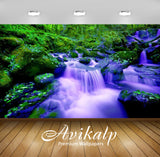 Avikalp Exclusive Awi2141 River Waterfall Cascade Green Forest Fall Rocks Green Moss  Full HD Wallpa