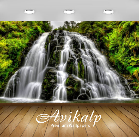 Avikalp Exclusive Awi2175 Beautiful Cascada Waterfall Full HD Wallpapers for Living room, Hall, Kids