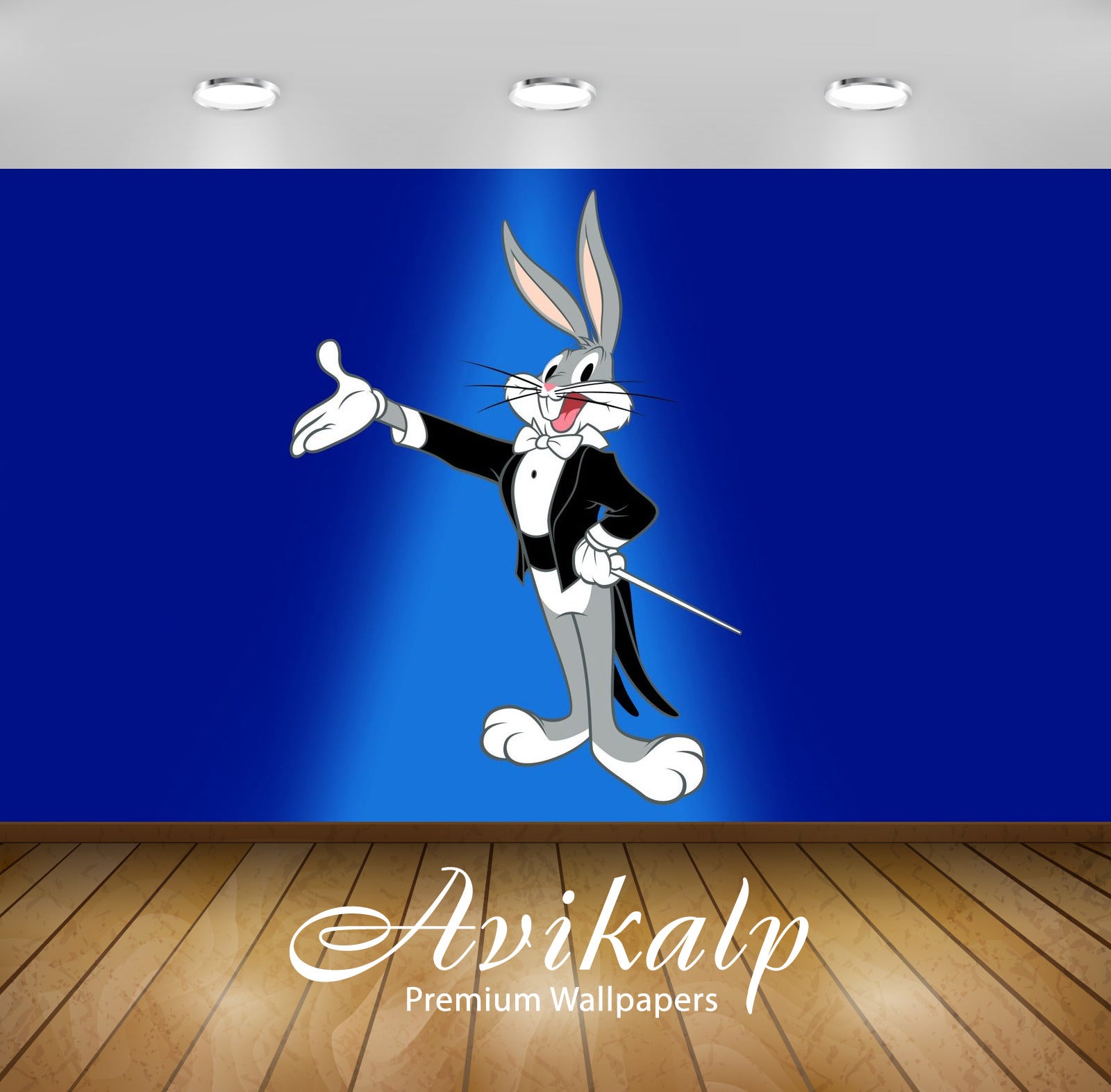 Avikalp Exclusive Awi2201 Bugs Bunny Conductor of the Symphony orchestra Full HD Wallpapers for Livi