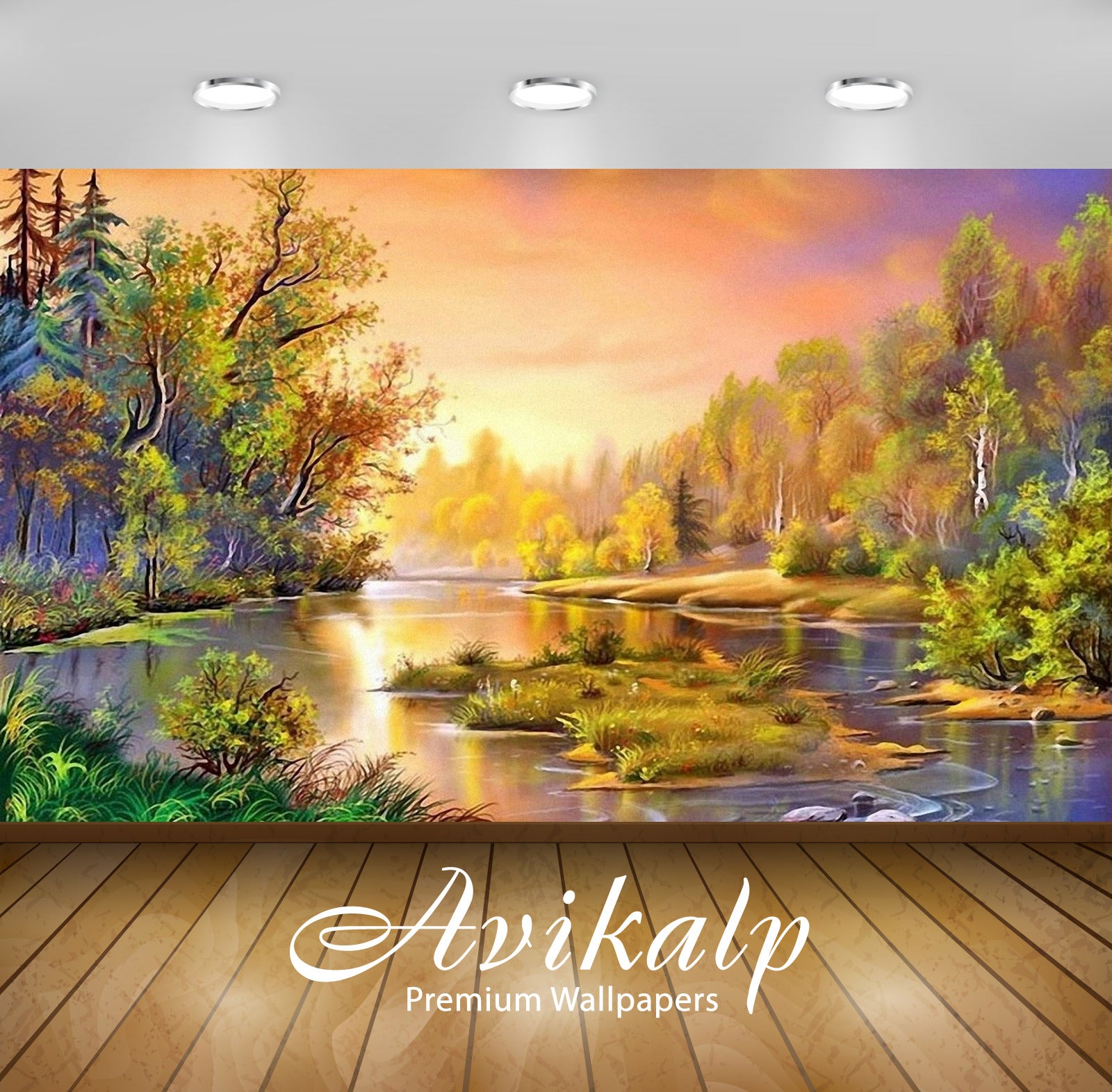 Avikalp Exclusive Awi2219 Download wallpaper Landscape river Ostoja grass trees Full HD Wallpapers f