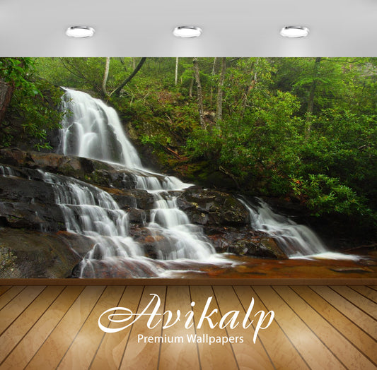 Avikalp Exclusive Awi2232 Laurell Falls Great Smoky Mountains National Park of Sevier County Tenness
