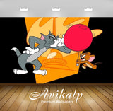 Avikalp Exclusive Awi2251 Tom and Jerry blowing balloon Full HD Wallpapers for Living room, Hall, Ki