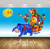 Avikalp Exclusive Awi2312 Winnie the Pooh and friends Eeyore Tigger and Piglets Christmas Disney Ful