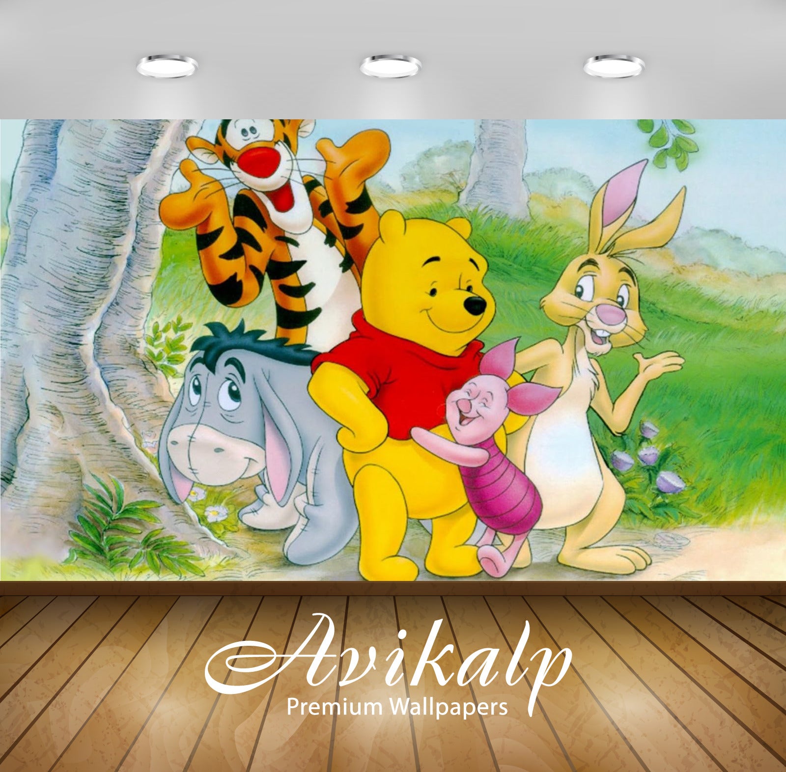 Avikalp Exclusive Awi2314 Winnie the Pooh and Friends Fairy Tale Full HD Wallpapers for Living room,