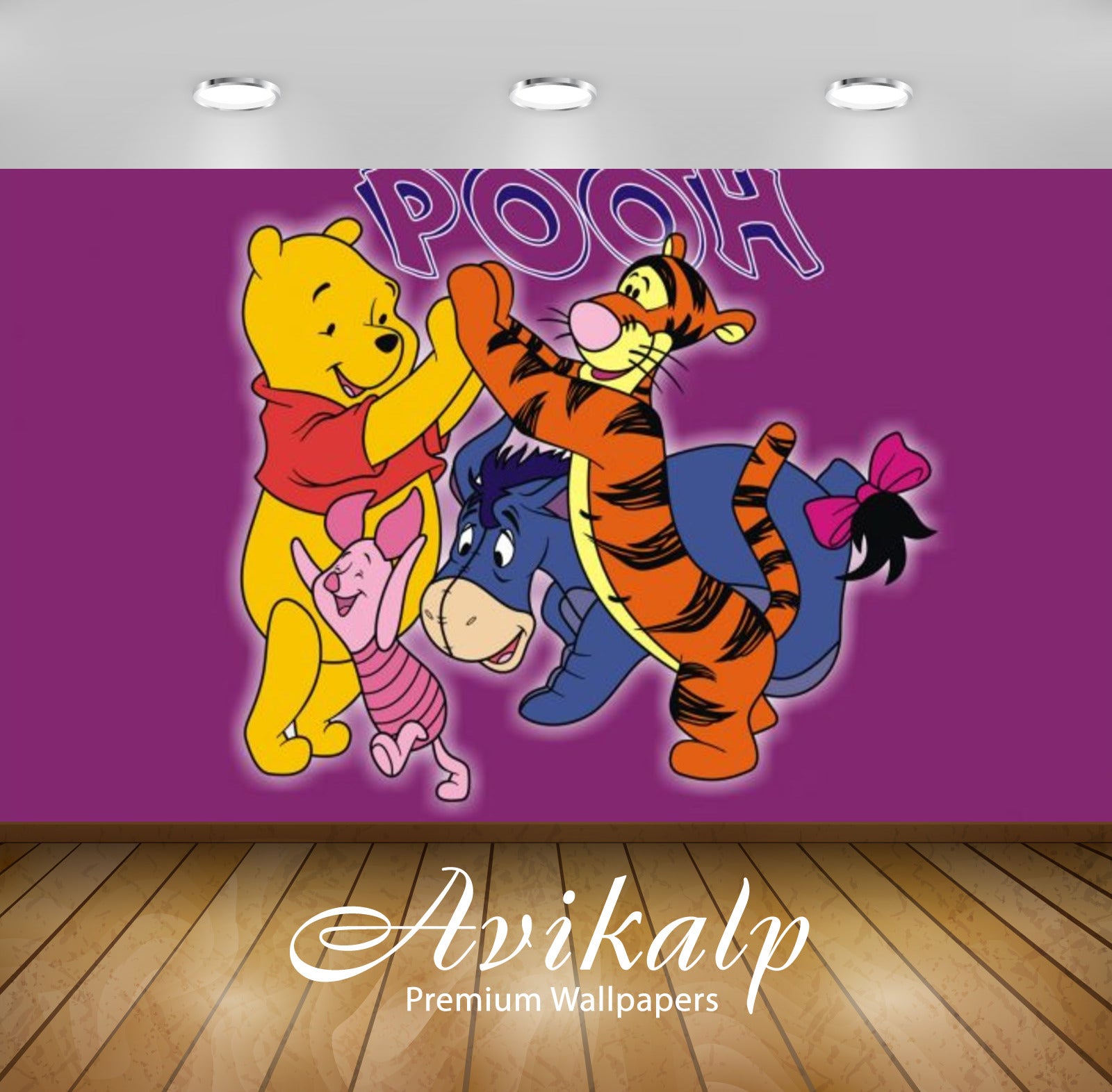 Avikalp Exclusive Awi2334 Winnie the Pooh Full HD Wallpapers for Living room, Hall, Kids Room, Kitch
