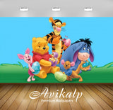 Avikalp Exclusive Awi2353 Winnie the Pooh Tigger kangaroo Roo Piglet Eeyore gray donkey Painting Eas
