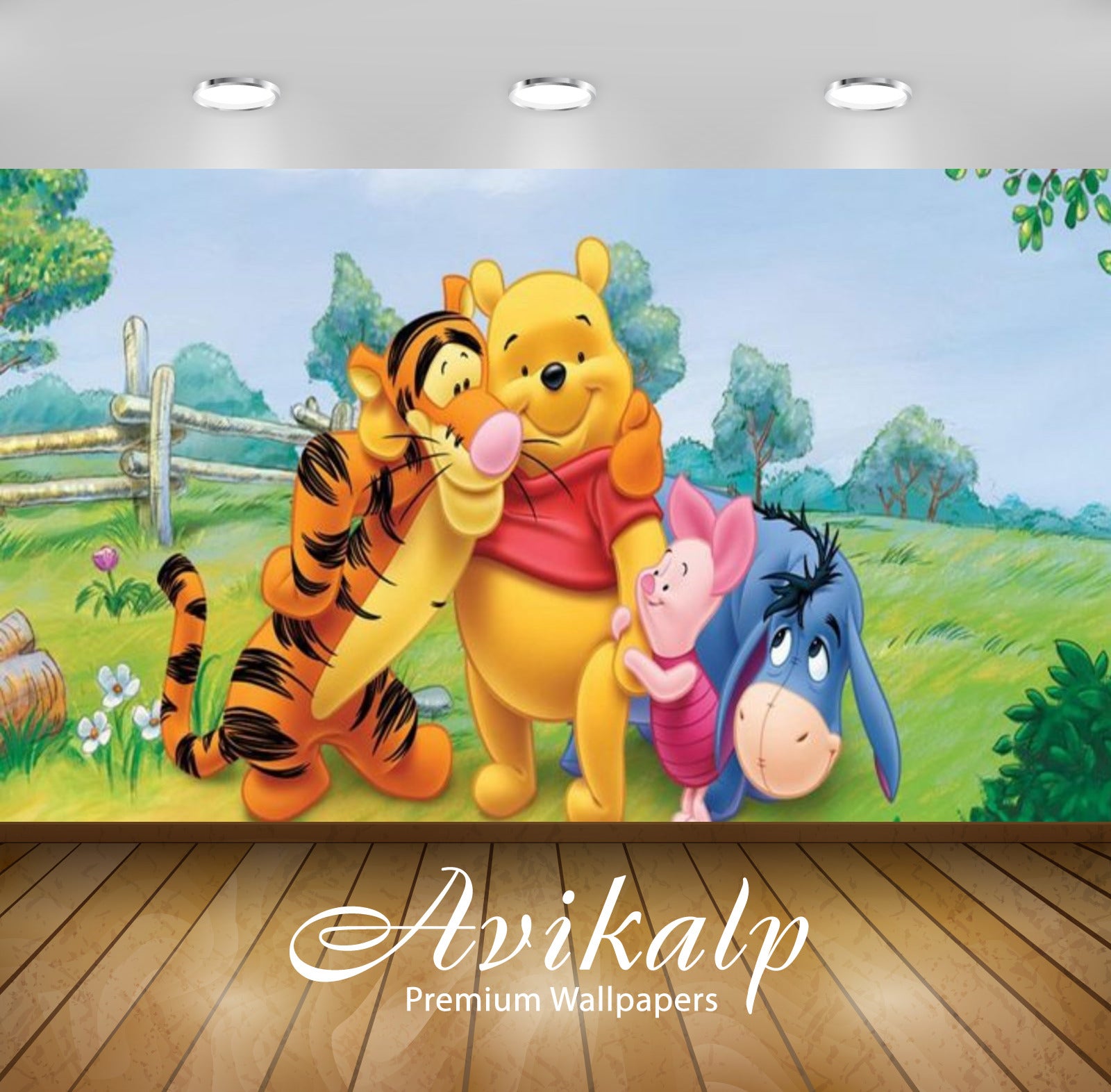 Avikalp Exclusive Awi2355 Winnie the Pooh Tigger Piglet Eeyore Full HD Wallpapers for Living room, H