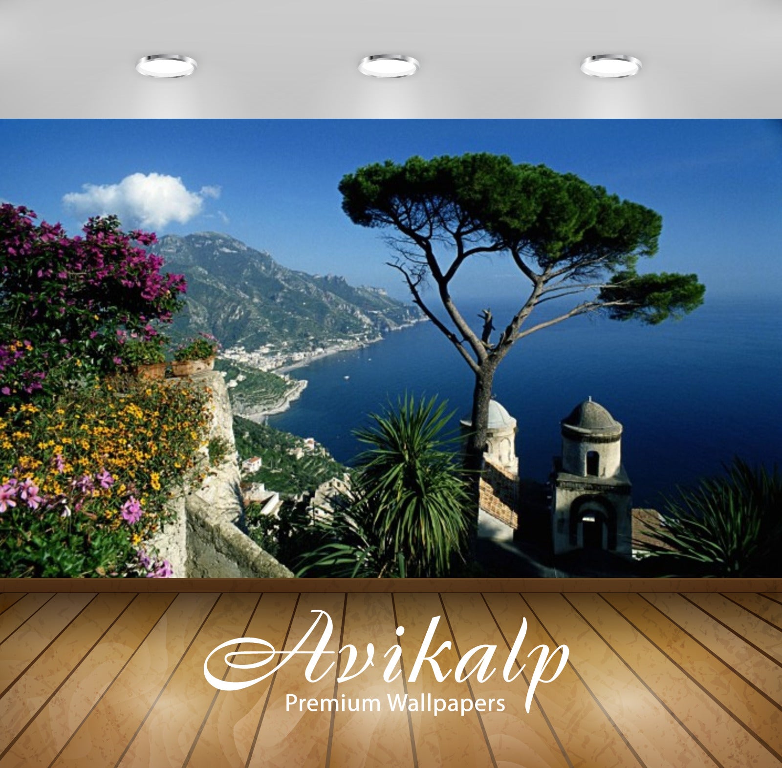 Avikalp Exclusive Awi2363 Amalfi Coast Full HD Wallpapers for Living room, Hall, Kids Room, Kitchen,