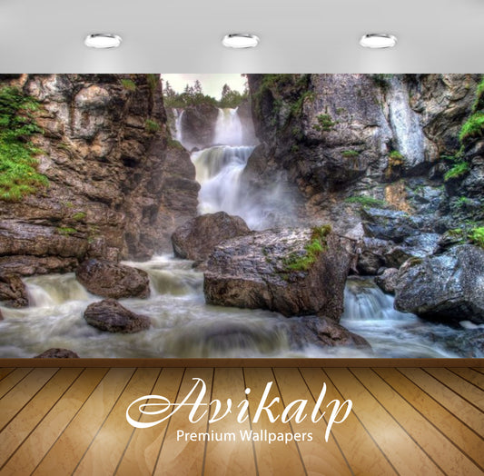 Avikalp Exclusive Awi2395 Aubachfall European Waterfalls In Salzburg Austria Full HD Wallpapers for