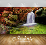 Avikalp Exclusive Awi2398 Autumn Waterfalls Full HD Wallpapers for Living room, Hall, Kids Room, Kit