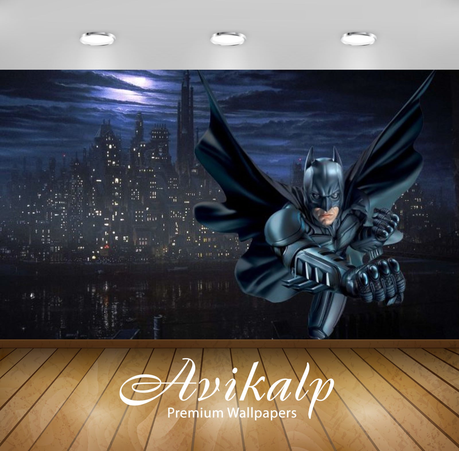 Avikalp Exclusive Awi2414 Batman Gotham City Full HD Wallpapers for Living room, Hall, Kids Room, Ki