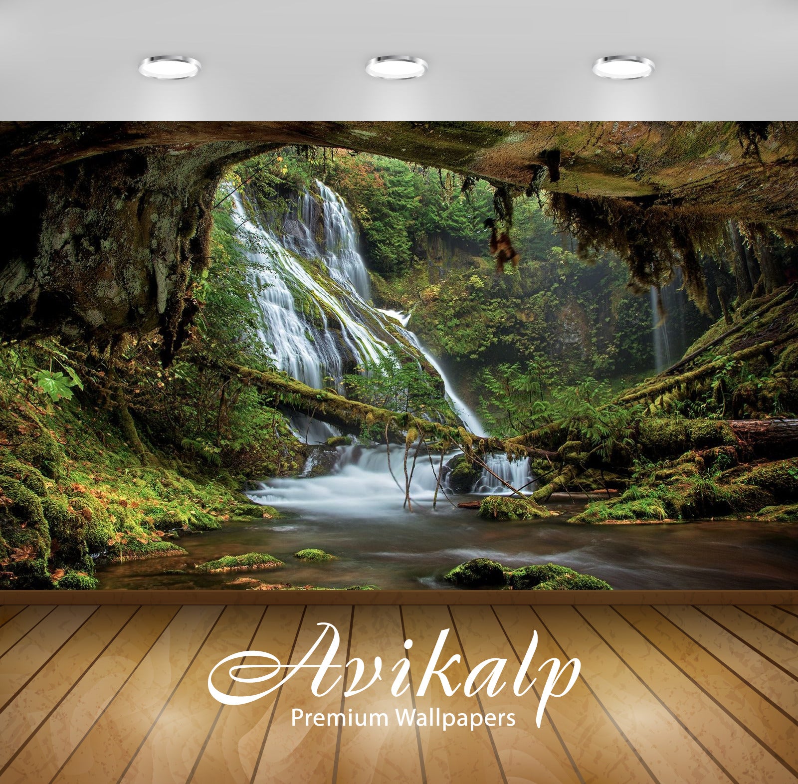 Avikalp Exclusive Awi2518 Columbia River Gorge Panther Creek Falls Oregon Lanscape Full HD Wallpaper