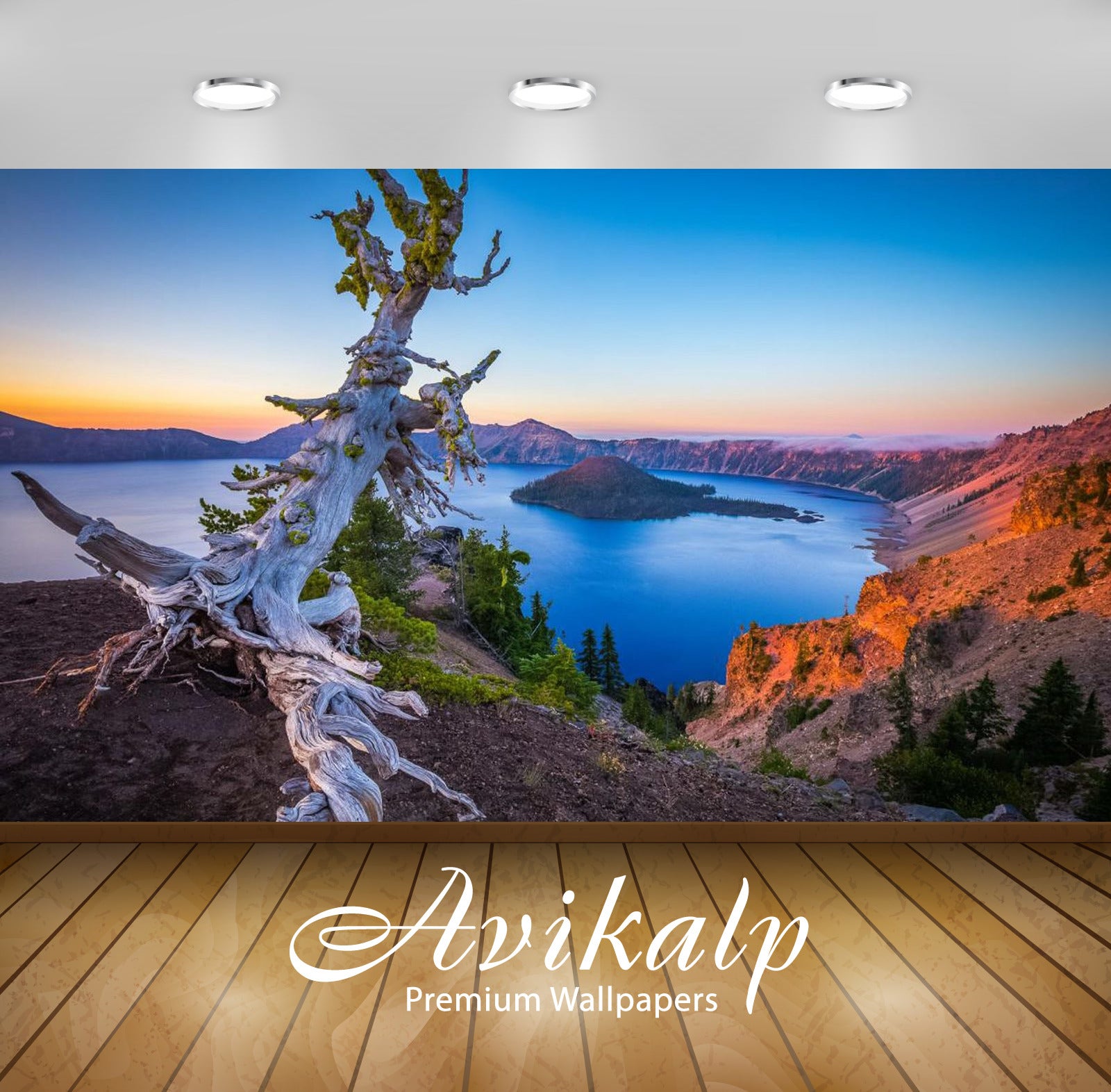Avikalp Exclusive Awi2531 Crater Lake National Park Oregon Usa Full HD Wallpapers for Living room, H