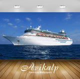 Avikalp Exclusive Awi2535 Cruise Ship Sea Full HD Wallpapers for Living room, Hall, Kids Room, Kitch