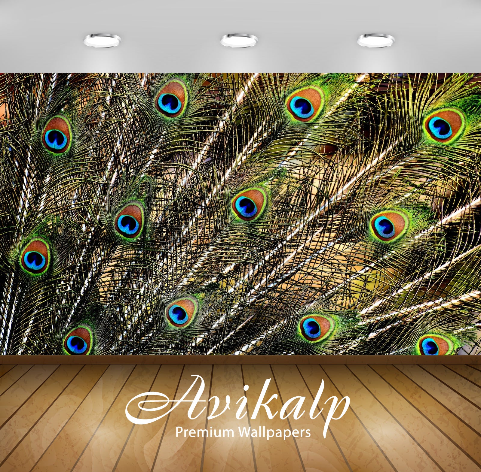 Avikalp Exclusive Premium peacock HD Wallpapers for Living room, Hall, Kids Room, Kitchen, TV Backgr