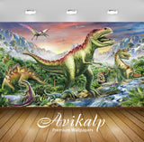 Avikalp Exclusive Awi2556 Dinosaurs Full HD Wallpapers for Living room, Hall, Kids Room, Kitchen, TV