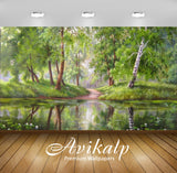 Avikalp Exclusive Awi2636 Forest Landscape Reflections Full HD Wallpapers for Living room, Hall, Kid