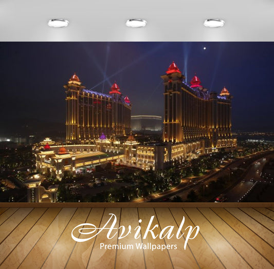 Avikalp Exclusive Awi2646 Galaxy Casino In Macau Hotel Resort Red Lights Full HD Wallpapers for Livi