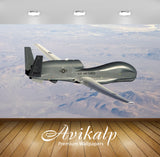 Avikalp Exclusive Awi2672 Global Hawk Modern Aircraft Full HD Wallpapers for Living room, Hall, Kids