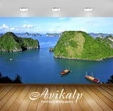 Avikalp Exclusive Awi2693 Ha Long Bay Landscape Nature Full HD Wallpapers for Living room, Hall, Kid