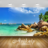 Avikalp Exclusive Awi2704 Hawaii Islands Tropical Paradise Relaxation Nature Sandy Beach Rocks Ocean
