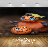 Avikalp Exclusive Premium pumpkin HD Wallpapers for Living room, Hall, Kids Room, Kitchen, TV Backgr