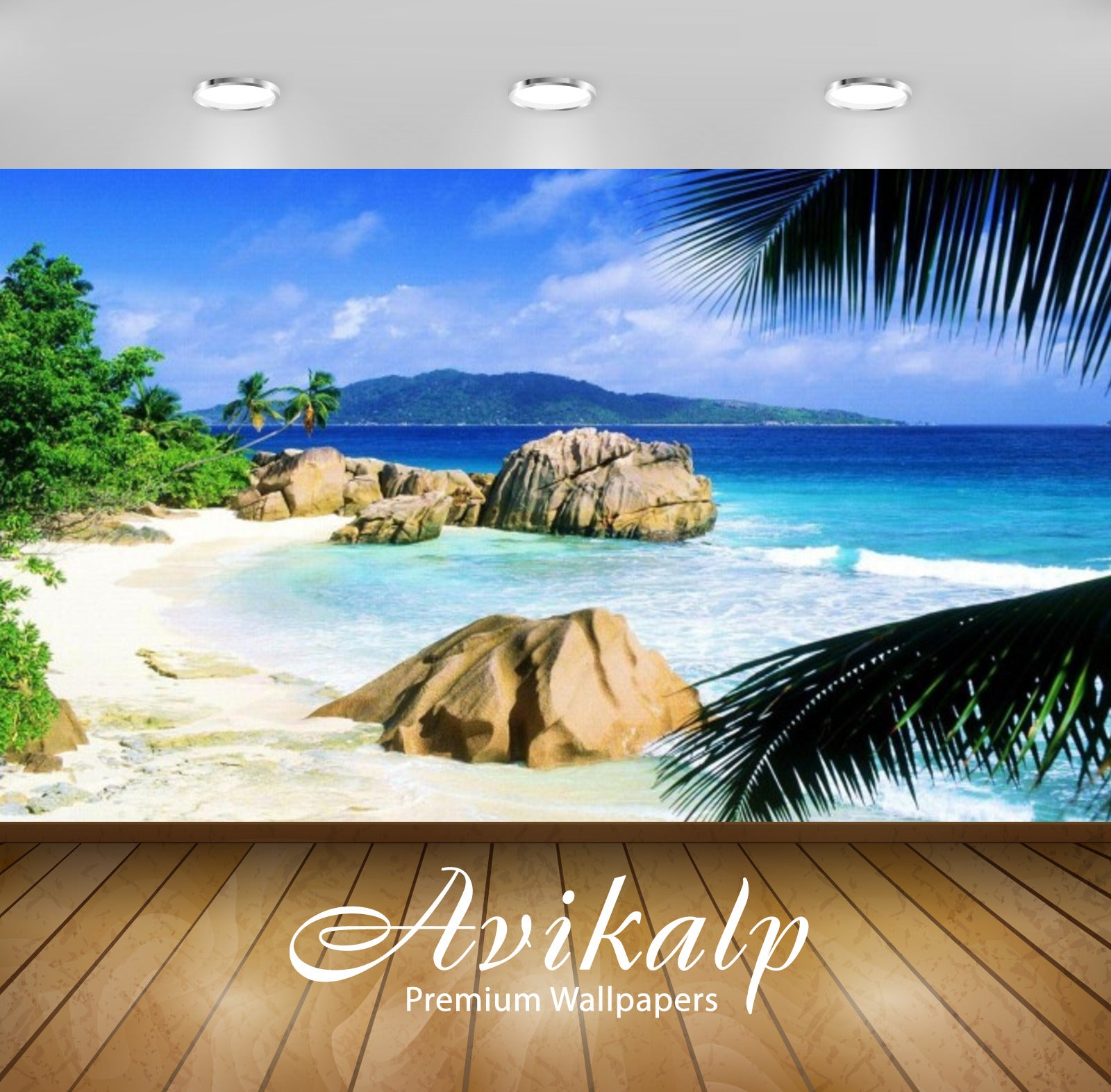 Avikalp Exclusive Awi2762 La Digue Seychelles Beach Waves Sea Full HD Wallpapers for Living room, Ha
