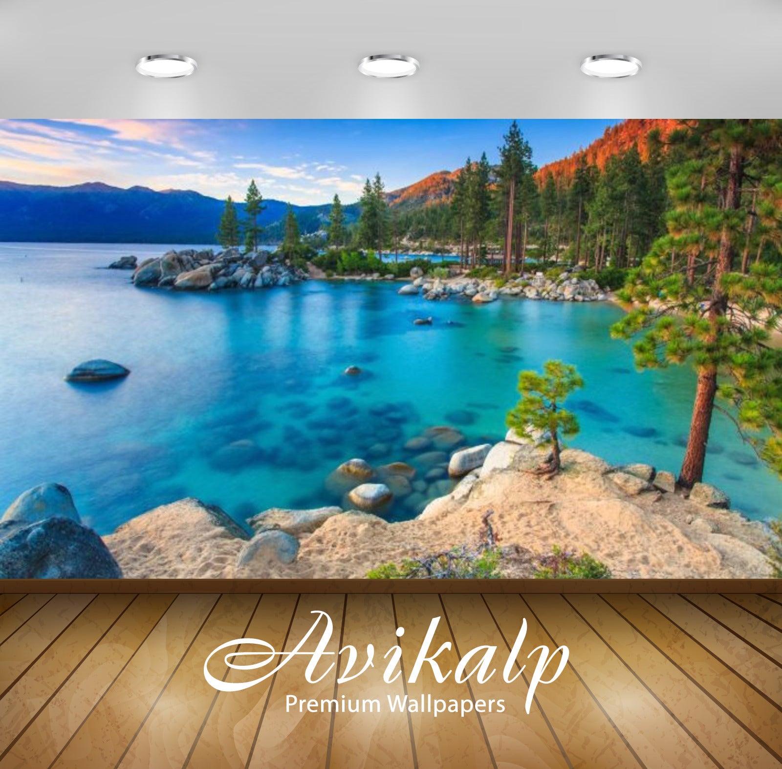 Avikalp Exclusive Awi2770 Lake Tahoe Rv Parks California Usa Blue Water Rocks Pine Trees Clear Sky S