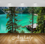 Avikalp Exclusive Awi2773 Lake With Blue Green Water Pragser Wildsee In Italy Landscape Full HD Wall