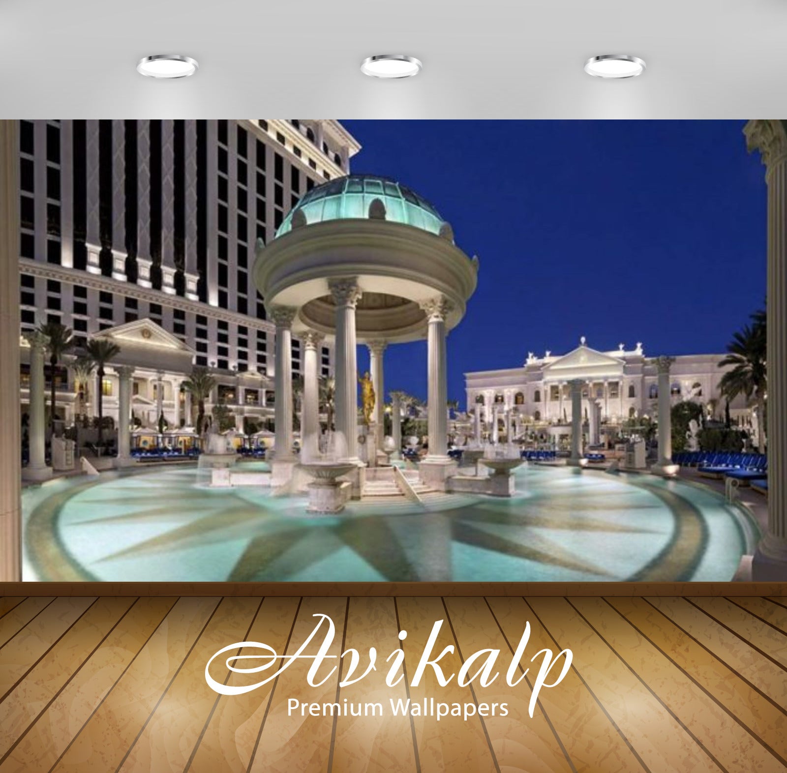Avikalp Exclusive Awi2786 Las Vegas Nevada Caesars Palace Pool And Garden Of The Gods Full HD Wallpa