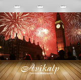 Avikalp Exclusive Awi2803 London Celebration New Years Eve Big Ben Clock Fireworks Full HD Wallpaper