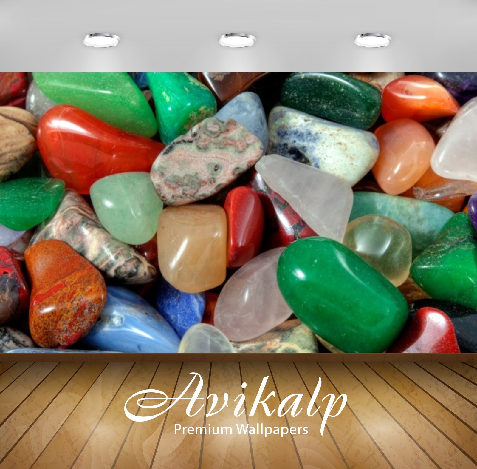 Avikalp Exclusive Awi2845 Natural Stones In Different Colors Red Green Blue And White Color Full HD