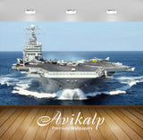 Avikalp Exclusive Awi2850 Navy Aircraft Carrier Full HD Wallpapers for Living room, Hall, Kids Room,
