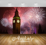 Avikalp Exclusive Awi2857 New Years Eve Fireworks Big Ben Clock In London Full HD Wallpapers for Liv