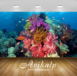 Avikalp Exclusive Awi2877 Ocean Seabed Coral With Sumptuous Colors Exotic Tropical Fish Underwater F