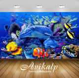 Avikalp Exclusive Awi2884 Ocean Underwater World Dolphin Coral Exotic Tropical Fish Full HD Wallpape