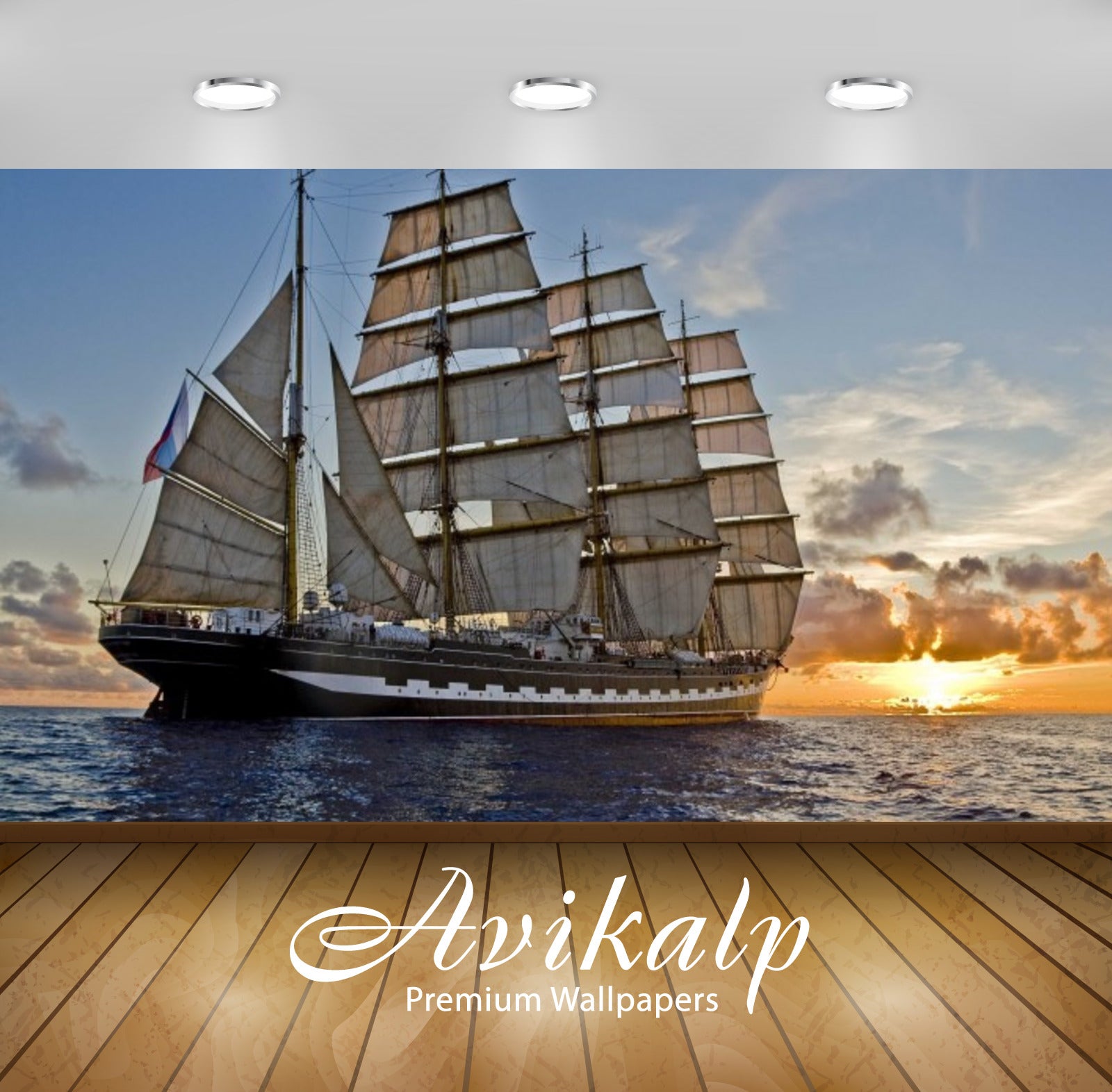 Avikalp Exclusive Awi2887 Old Wooden Sailing Ships Full HD Wallpapers for Living room, Hall, Kids Ro