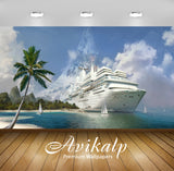 Avikalp Exclusive Awi2888 Olmedreca Cruise Ship Full HD Wallpapers for Living room, Hall, Kids Room,