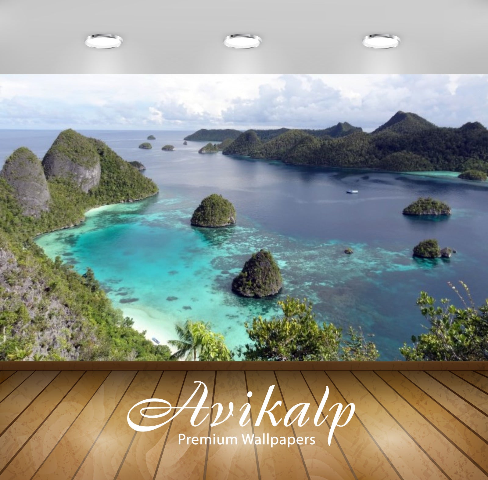 Avikalp Exclusive Awi2933 Raja Ampat Wayag Landscape Nature Full HD Wallpapers for Living room, Hall