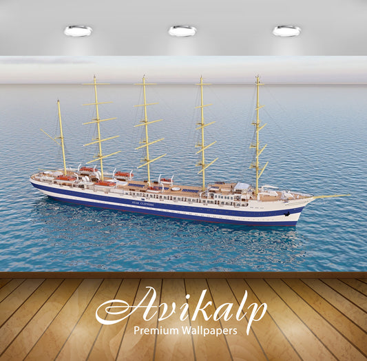 Avikalp Exclusive Awi3051 Starclipper Ship Sea Full HD Wallpapers for Living room, Hall, Kids Room,