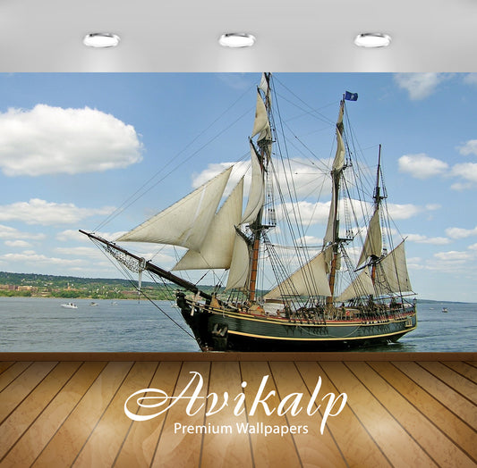 Avikalp Exclusive Awi3127 Tall Ships In Duluth Full HD Wallpapers for Living room, Hall, Kids Room,