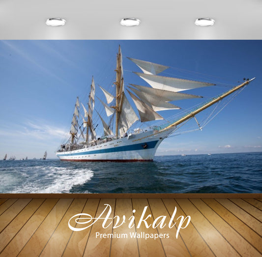 Avikalp Exclusive Awi3128 Tall Ships Full HD Wallpapers for Living room, Hall, Kids Room, Kitchen, T