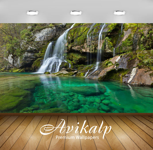 Avikalp Exclusive Awi3195 Virje Waterfall In Slovenia Near The Village Of Plow And Mountain Town Bov