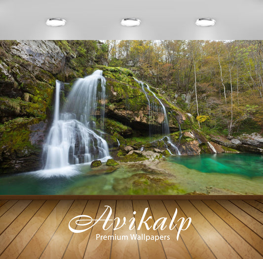 Avikalp Exclusive Awi3196 Virje Waterfall Near The Bovec Mountain Town Of Bovec In The Northwestern