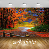 Avikalp Exclusive Awi3274 Beautiful Road Falling Leaves Autumn Colorful Trees Nature Scenery Full HD