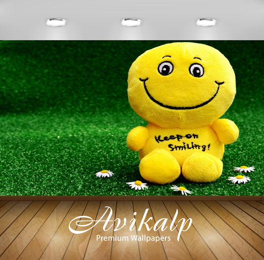 Avikalp Exclusive Premium smiley HD Wallpapers for Living room, Hall, Kids Room, Kitchen, TV Backgro