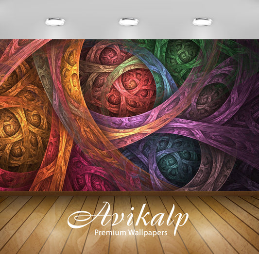 Avikalp Exclusive Awi3464 Fractal Swirls Abstract Full HD Wallpapers for Living room, Hall, Kids Roo