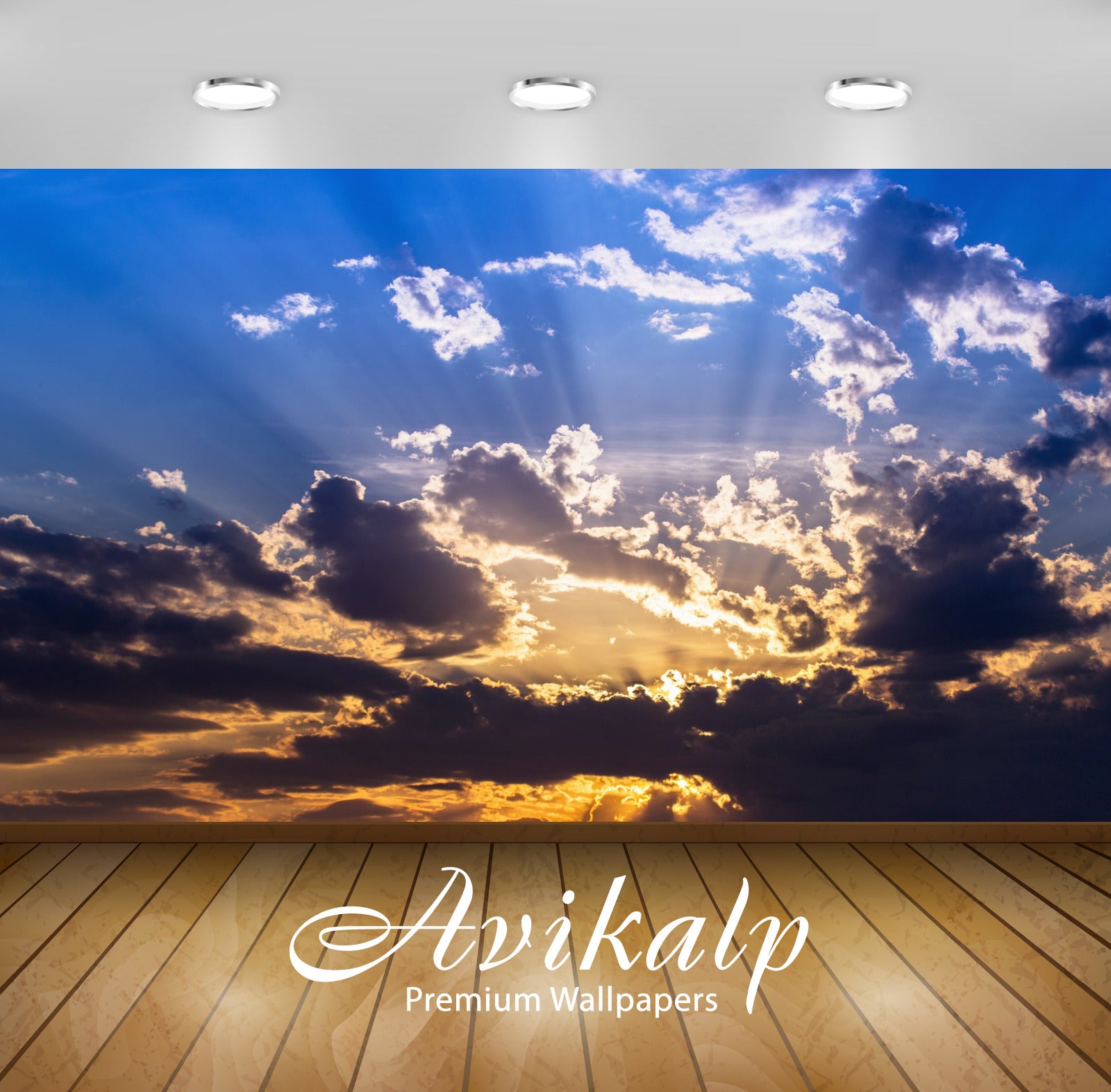 Avikalp Exclusive Premium sunset HD Wallpapers for Living room, Hall, Kids Room, Kitchen, TV Backgro
