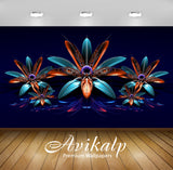 Avikalp Exclusive Awi3706 Glowing Colorful Flowers Floating On The Dark Water Full HD Wallpapers for