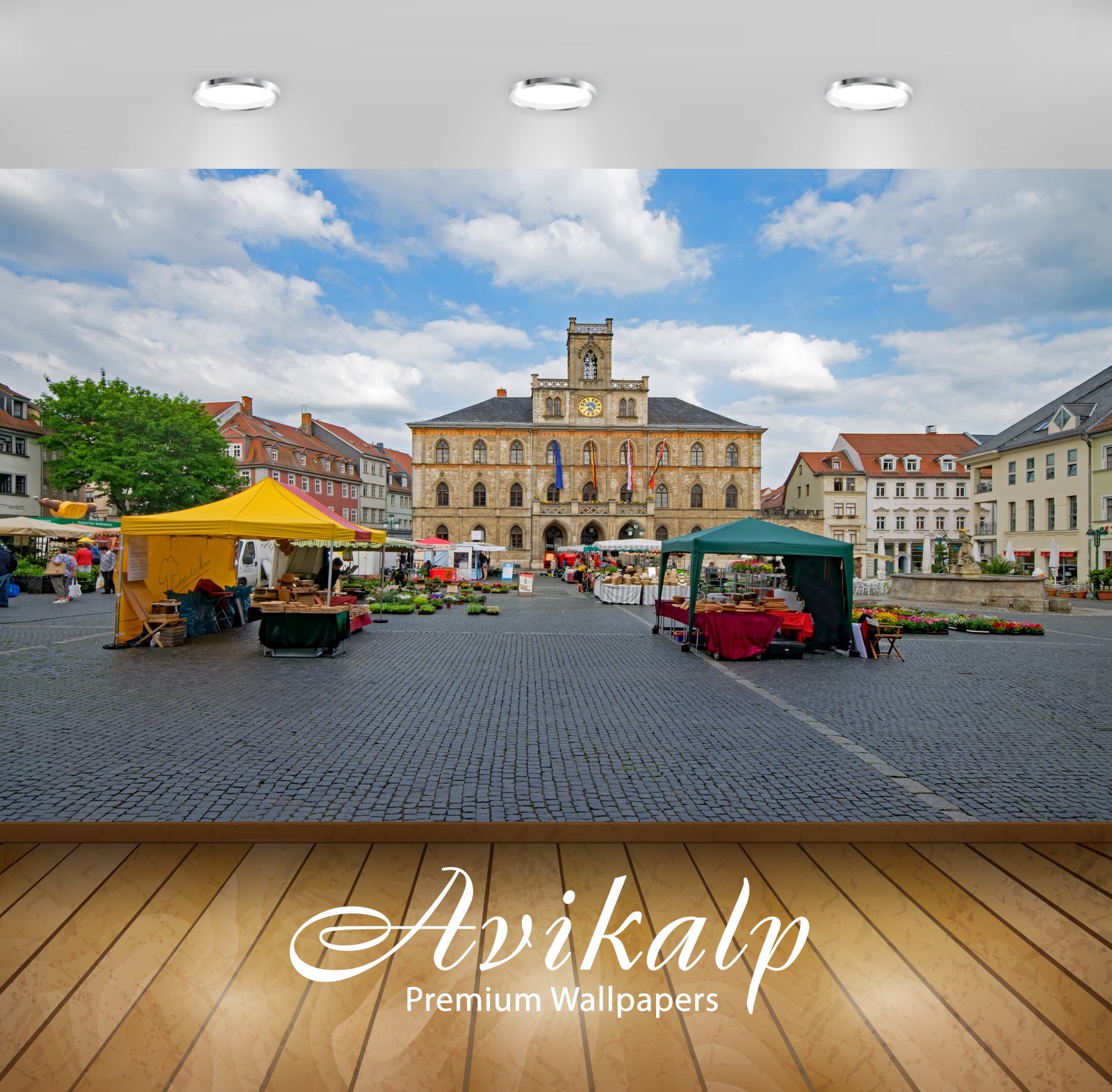 Avikalp Exclusive Premium town HD Wallpapers for Living room, Hall, Kids Room, Kitchen, TV Backgroun